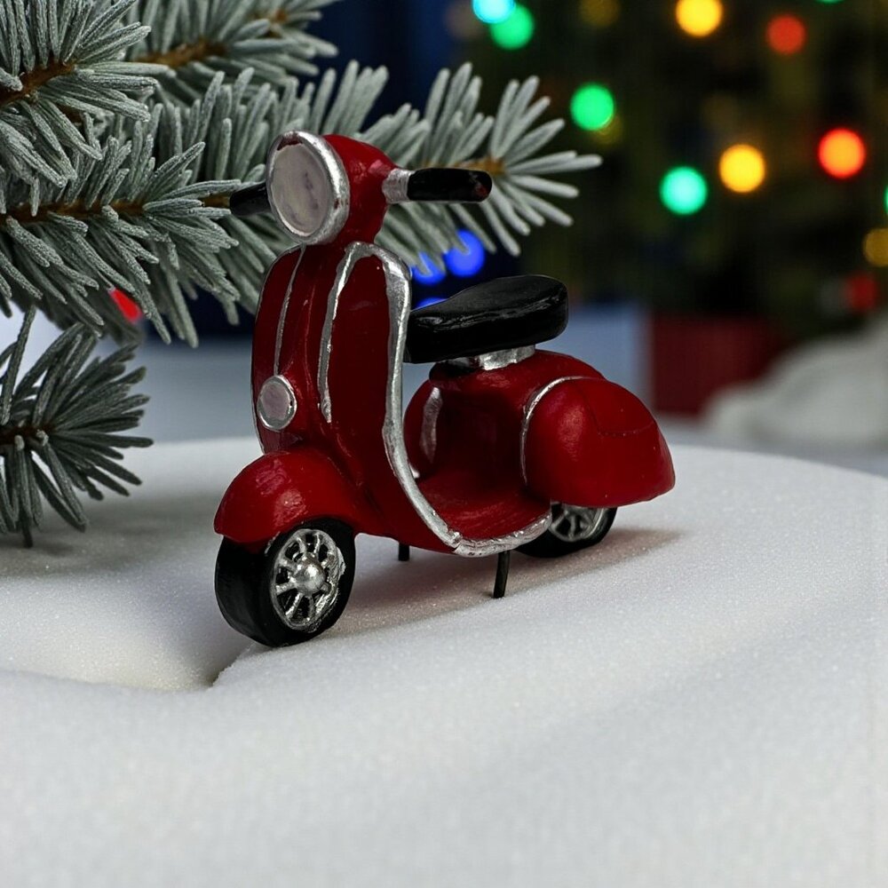 Lemax Red Moped Village Accessory - 2007